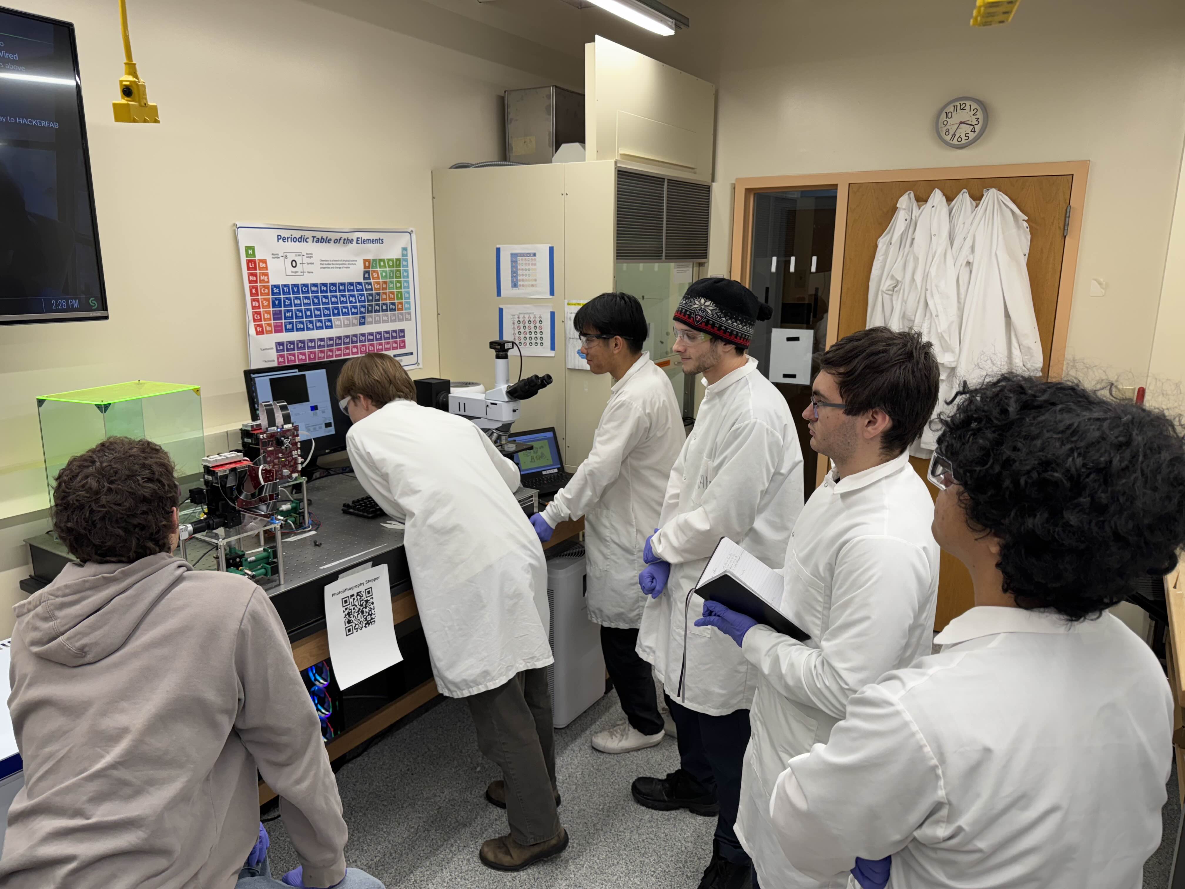Students working in the lab